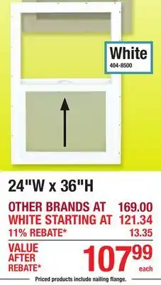 Menards WHITE STARTING AT offer