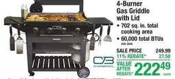 Menards Charbroil 4-Burner Gas Griddle with Lid offer