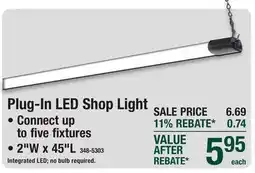 Menards Plug-In LED Shop Light offer