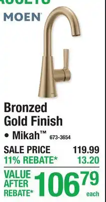 Menards Bronzed Gold Finish offer