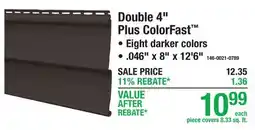 Menards Double 4 Plus ColorFast offer