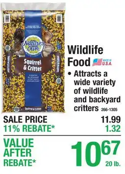 Menards Wildlife Food offer