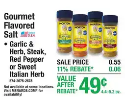 Menards Gourmet Flavored Salt offer