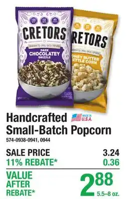 Menards Handcrafted Small-Batch Popcorn offer
