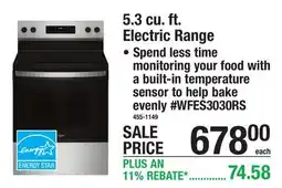 Menards 5.3 cu. ft. Electric Range offer