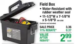 Menards Field Box 11-1/2W x 7-1/8H x 5-1/8D offer