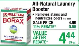 Menards All-Natural Laundry Booster offer