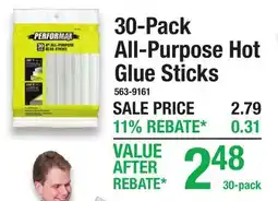 Menards 30-Pack All-Purpose Hot Glue Sticks offer