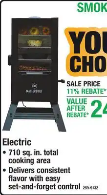 Menards Masterbuilt Electric Smoker offer