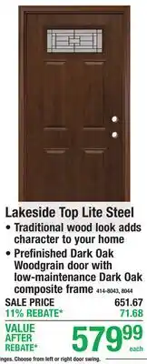 Menards Lakeside Top Lite Steel offer