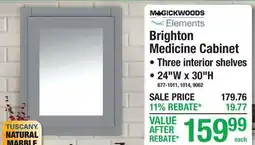 Menards Brighton Medicine Cabinet offer