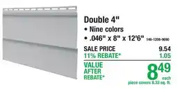 Menards Double 4 offer