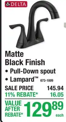 Menards Matte Black Finish offer