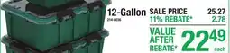Menards 12-Gallon offer