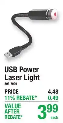 Menards USB Power Laser Light offer