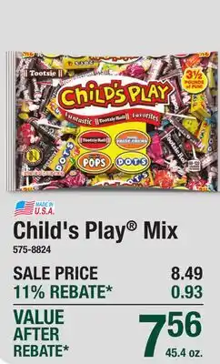 Menards Child's Play Mix offer