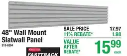 Menards 48 Wall Mount Slatwall Panel offer