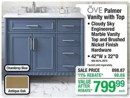 Menards Palmer Vanity with Top offer