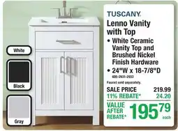 Menards Lenno Vanity with Top offer