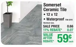 Menards Somerset Ceramic Tile offer