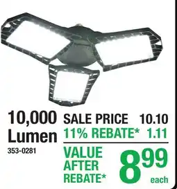 Menards 10,000 Lumen offer