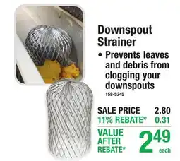 Menards Downspout Strainer offer