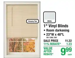 Menards 1 Vinyl Blinds offer