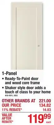 Menards 1-Panel offer