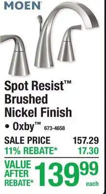 Menards Spot Resist Brushed Nickel Finish offer