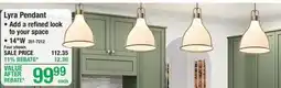 Menards Lyra Pendant offer