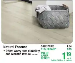 Menards Natural Essence offer