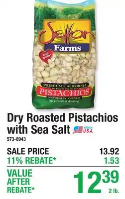 Menards Dry Roasted Pistachios with Sea Salt offer