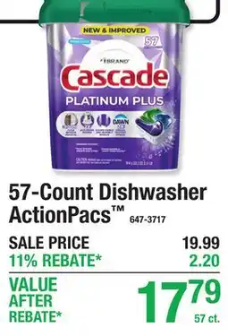 Menards 57-Count Dishwasher ActionPacs offer