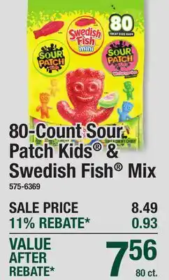 Menards 80-Count Sour Patch Kids & Swedish Fish Mix offer