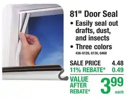 Menards 81 Door Seal offer