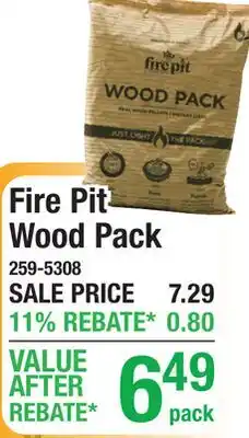 Menards Fire Pit Wood Pack offer