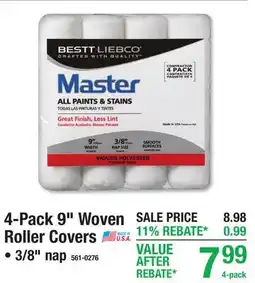 Menards 4-Pack 9 Woven Roller Covers offer