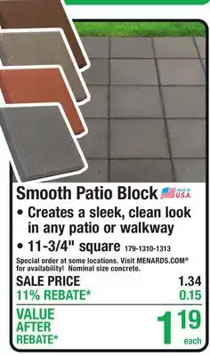 Menards Smooth Patio Block offer