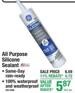 Menards All Purpose Silicone Sealant offer