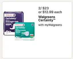Walgreens Walgreens Certainty offer