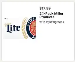 Walgreens 24-Pack Miller Products offer