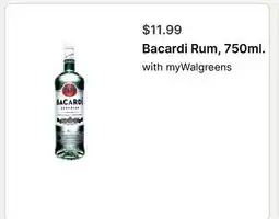 Walgreens Bacardi Rum offer