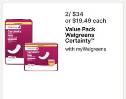 Walgreens Value Pack Walgreens Certainty offer