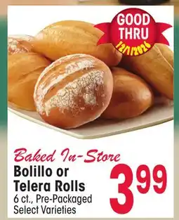 Jewel-Osco Bolillo or Telera Rolls offer