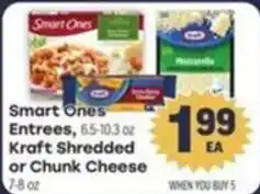 Tony’s Fresh Market Smart Ones Entrees or Kraft Shredded or Chunk Cheese offer