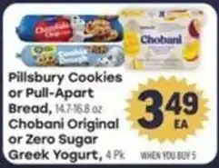 Tony’s Fresh Market Pillsbury Cookies or Pull-Apart Bread or Chobani Original or Zero Sugar Greek Yogurt offer
