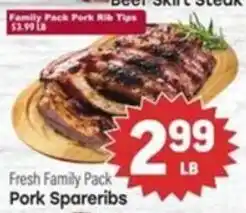 Tony’s Fresh Market Fresh Family Pack Pork Spareribs offer