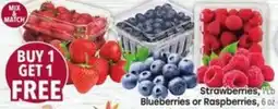 Tony’s Fresh Market Strawberries, Blueberries or Raspberries offer