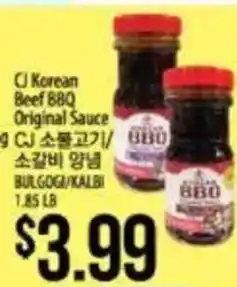 Hmart Cj Korean Beef Bbq Original Sauce offer