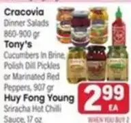 Tony’s Fresh Market Cracovia Dinner Salads offer